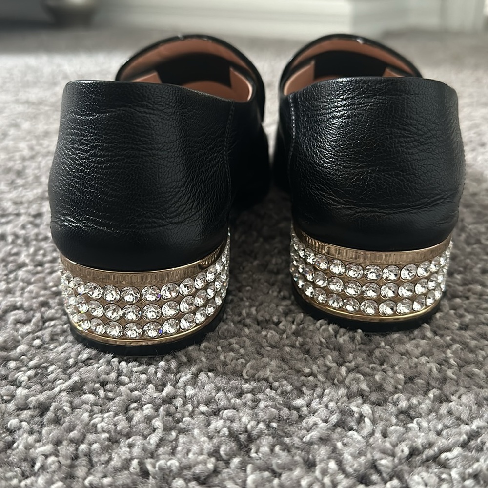 Gucci Shoes | Gucci Horsebit Leather Loafer with Crystals Mules/Slides - Picture 6 of 7